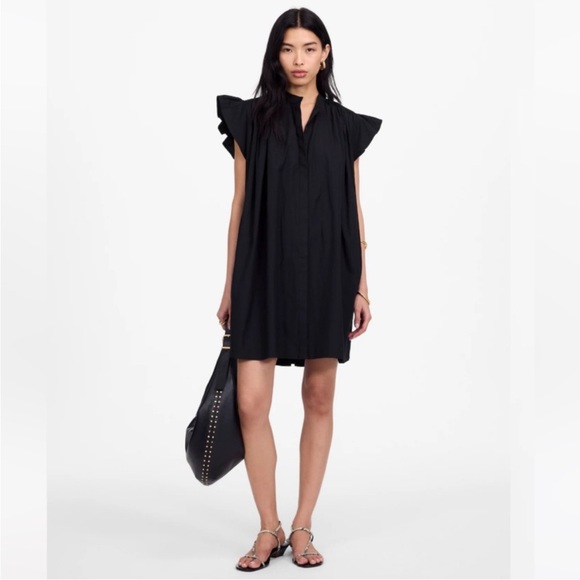 Madewell Dresses & Skirts - Madewell Dress S Flutter Sleeve Black